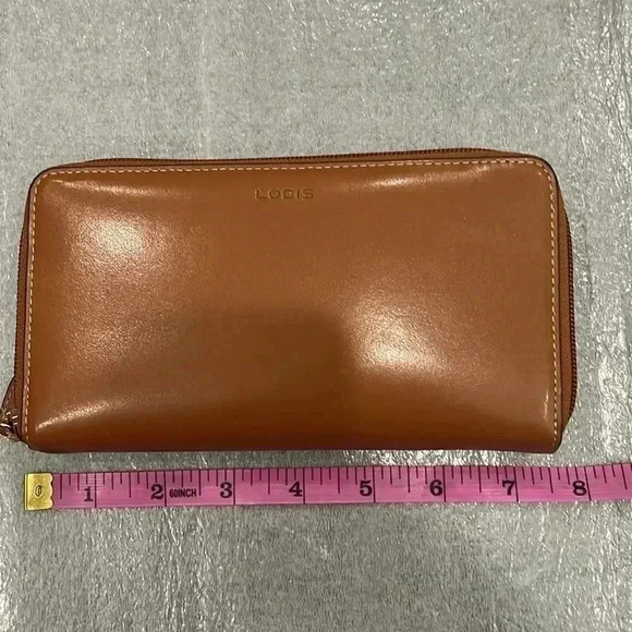 ❤️2/$80❤️Lodis Toffee Smooth Leather Purse  Wallet -NWOT - Picture 11 of 11
